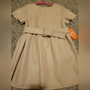 Tan Kids Dress with Belt